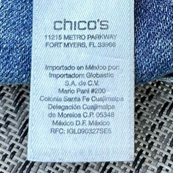 Chico's The Platinum Jegging Jeans Women's Size 00 Straight-leg Mid-Rise Mid-Was - Picture 10 of 11